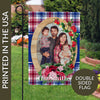 Personalized Roses On Wood Frame Garden Flag