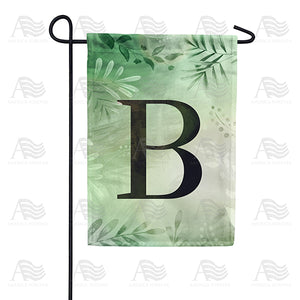 Lush Leaves Monogram Double Sided Garden Flag