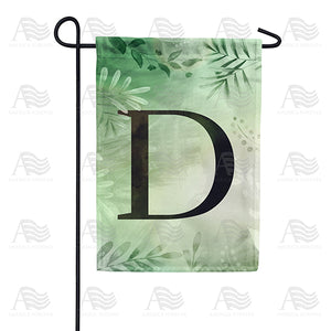 Lush Leaves Monogram Double Sided Garden Flag