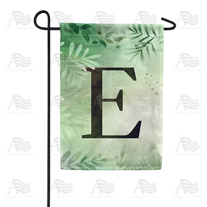 Lush Leaves Monogram Double Sided Garden Flag