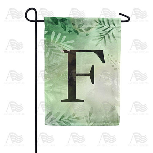 Lush Leaves Monogram Double Sided Garden Flag