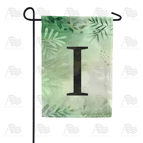 Lush Leaves Monogram Double Sided Garden Flag