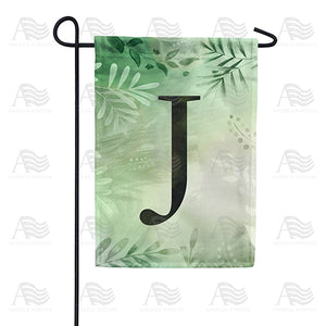 Lush Leaves Monogram Double Sided Garden Flag