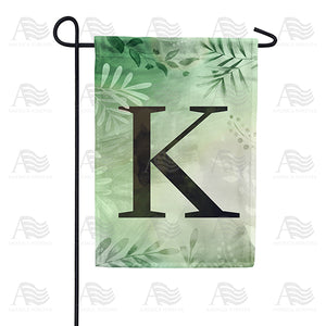 Lush Leaves Monogram Double Sided Garden Flag