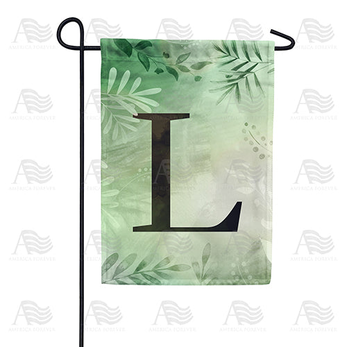 Lush Leaves Monogram Double Sided Garden Flag