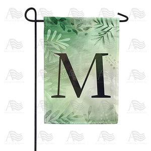 Lush Leaves Monogram Double Sided Garden Flag