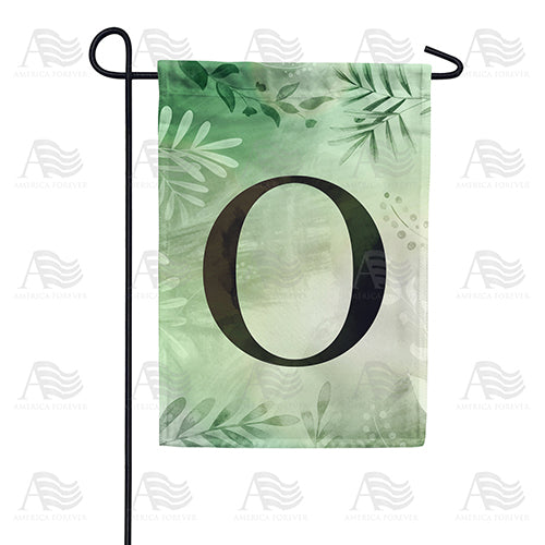 Lush Leaves Monogram Double Sided Garden Flag
