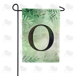 Lush Leaves Monogram Double Sided Garden Flag