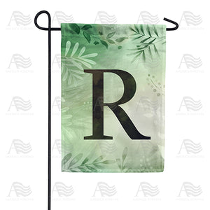 Lush Leaves Monogram Double Sided Garden Flag