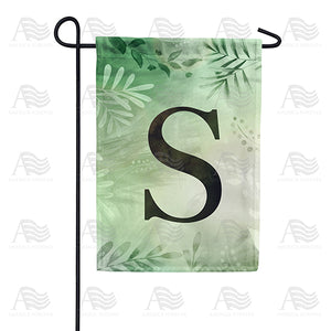 Lush Leaves Monogram Double Sided Garden Flag