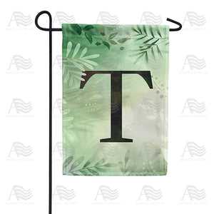 Lush Leaves Monogram Double Sided Garden Flag