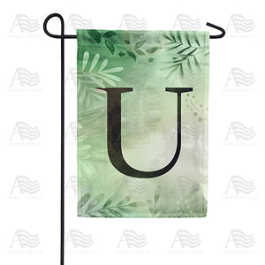 Lush Leaves Monogram Double Sided Garden Flag