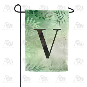 Lush Leaves Monogram Double Sided Garden Flag