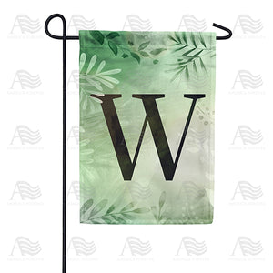 Lush Leaves Monogram Double Sided Garden Flag