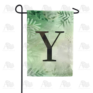 Lush Leaves Monogram Double Sided Garden Flag