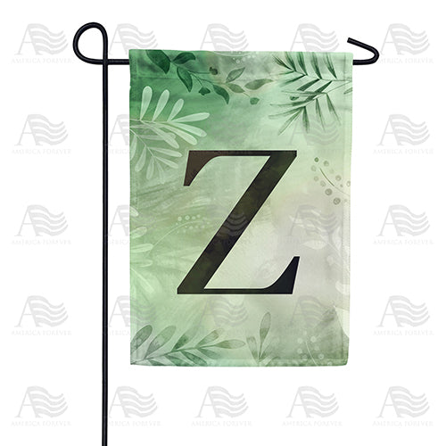 Lush Leaves Monogram Double Sided Garden Flag