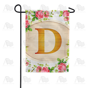 Country Roses Monogram Double Sided Garden Flag