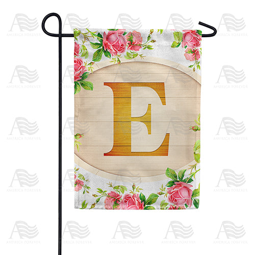Country Roses Monogram Double Sided Garden Flag
