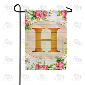 Country Roses Monogram Double Sided Garden Flag