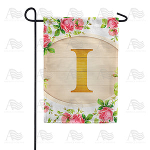 Country Roses Monogram Double Sided Garden Flag