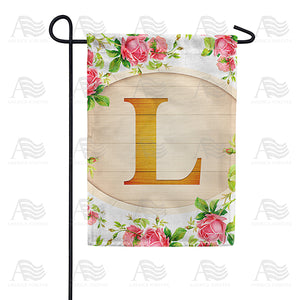 Country Roses Monogram Double Sided Garden Flag