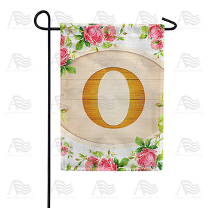 Country Roses Monogram Double Sided Garden Flag