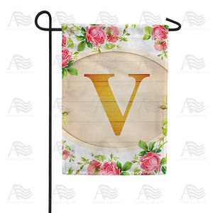 Country Roses Monogram Double Sided Garden Flag