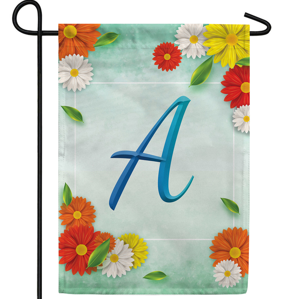 Bright Cosmos Monogram Double Sided Garden Flag