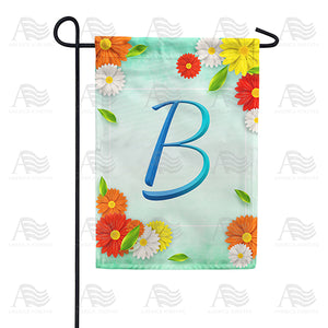 Bright Cosmos Monogram Double Sided Garden Flag