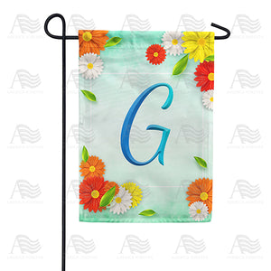 Bright Cosmos Monogram Double Sided Garden Flag