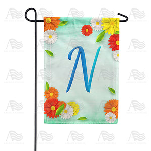 Bright Cosmos Monogram Double Sided Garden Flag