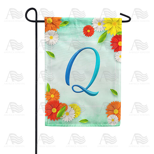 Bright Cosmos Monogram Double Sided Garden Flag
