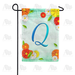 Bright Cosmos Monogram Double Sided Garden Flag
