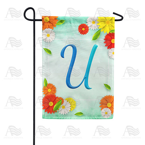 Bright Cosmos Monogram Double Sided Garden Flag