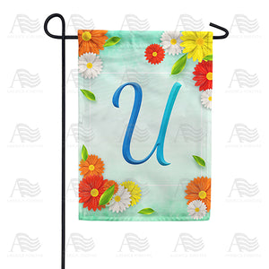 Bright Cosmos Monogram Double Sided Garden Flag