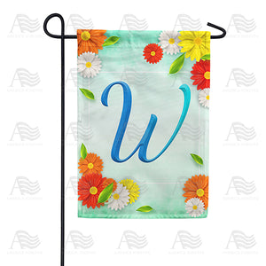Bright Cosmos Monogram Double Sided Garden Flag