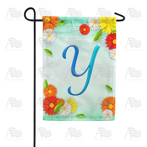 Bright Cosmos Monogram Double Sided Garden Flag