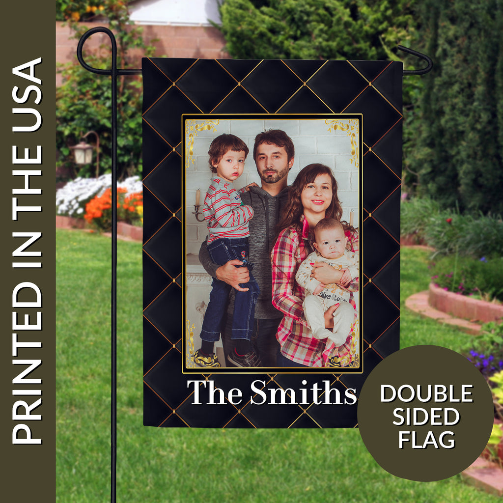 Personalized Quilted Royalty Garden Flag