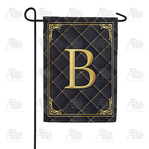 Quilted Royalty Monogram Double Sided Garden Flag