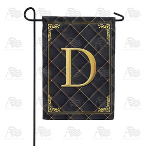 Quilted Royalty Monogram Double Sided Garden Flag