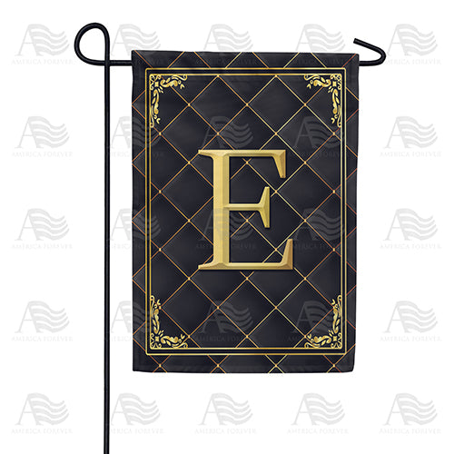 Quilted Royalty Monogram Double Sided Garden Flag