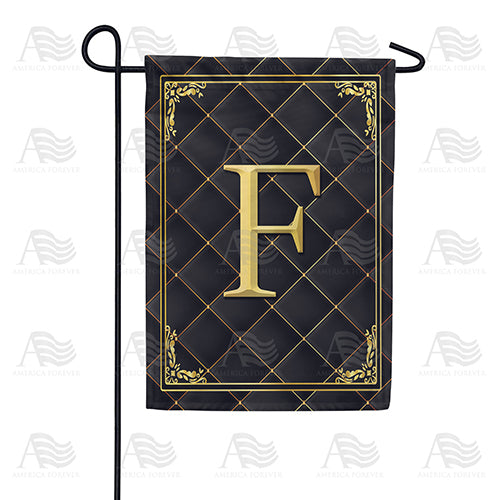 Quilted Royalty Monogram Double Sided Garden Flag