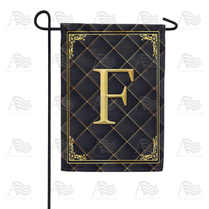 Quilted Royalty Monogram Double Sided Garden Flag