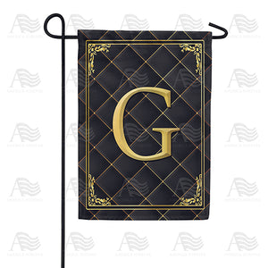 Quilted Royalty Monogram Double Sided Garden Flag