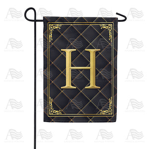Quilted Royalty Monogram Double Sided Garden Flag