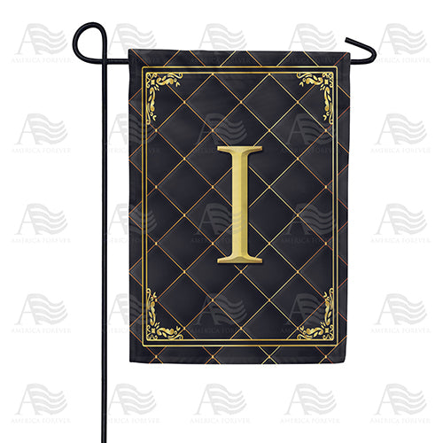 Quilted Royalty Monogram Double Sided Garden Flag