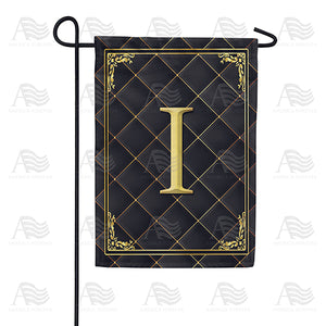 Quilted Royalty Monogram Double Sided Garden Flag