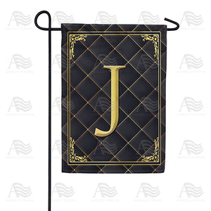 Quilted Royalty Monogram Double Sided Garden Flag