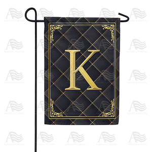 Quilted Royalty Monogram Double Sided Garden Flag