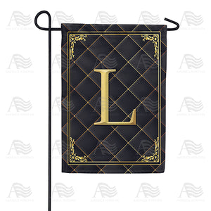 Quilted Royalty Monogram Double Sided Garden Flag